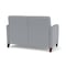 Lesro Siena Lounge Reception 2 Seat Tandem Seating No Center Arm, Walnut, RS Fog Upholstery SN2101 - alternate 2
